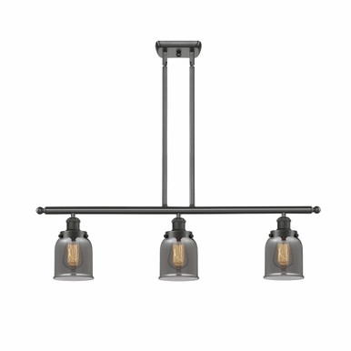 Bell 3 Light Stem hung Island 10 Inch Tall and 36 Inch Wide by Innovations - 916-3I-OB-G53