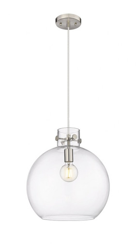 Newton Sphere 1 Light Cord Hung Pendant 15 and 14 Inch Wide by Innovations - 410-1PL-SN-G410-14CL