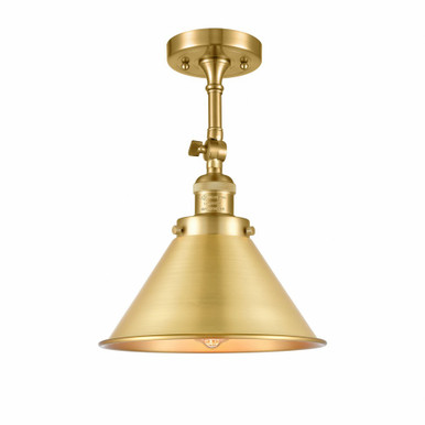 Briarcliff 1 Light Steel 10 Inch Wide Semi Flush Mount by Innovations - 201F-SG-M10-SG