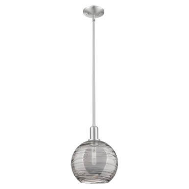 Athens Deco Swirl 1 Light Stem Hung Mini Pendant 12.25 X 10 by Innovations - 716-1S-SN-G1213-10SM