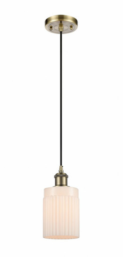 Hadley 1 Light Cord Hung Mini Pendant 9 and 4.5 Inch Wide by Innovations - 516-1P-AB-G341