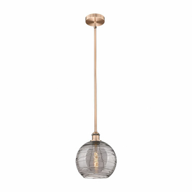 Athens Deco Swirl 1 Light Stem Mini Pendant 11.13 X 10 by Innovations - 616-1S-AC-G1213-10SM