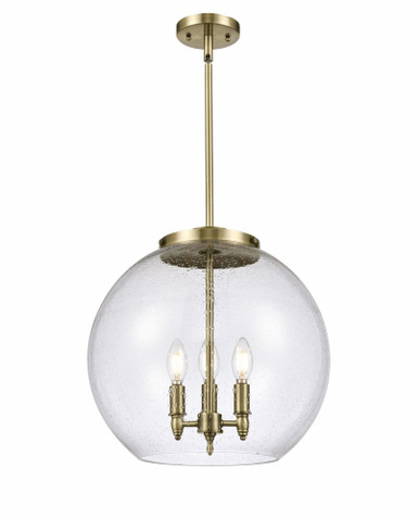 Athens 3 Light Stem Hung Pendant 16.38 X 15.75 Inch Wide by Innovations - 221-3S-AB-G124-16
