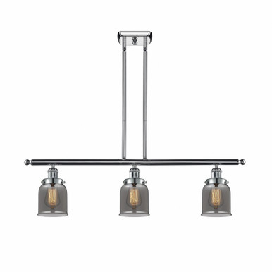 Bell 3 Light Stem hung Island 10 Inch Tall and 36 Inch Wide by Innovations - 916-3I-PC-G53