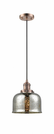 Bell 1 Light Cord hung Mini Pendant 8.88 X 7.75 Inch Wide by Innovations - 201C-AC-G78