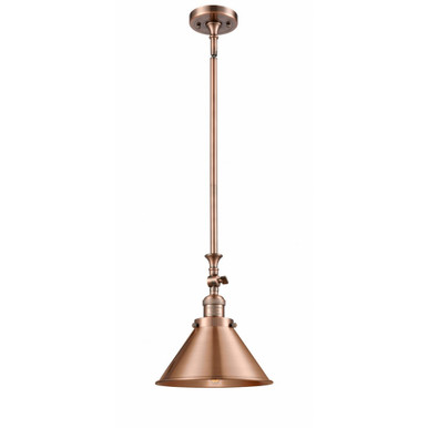 Briarcliff 1 Light Steel Small Pendant by Innovations - 206-AC-M10-AC