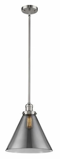 Cone 1 Light Stem Hung Mini Pendant 16 Inch and 12 Inch Wide by Innovations - 201S-PN-G43-L