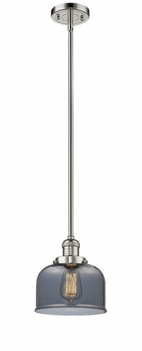 Bell 1 Light Stem Hung Mini Pendant 10 Inch and 8 Inch Wide by Innovations - 201S-PN-G73