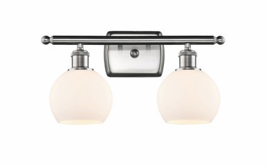 Athens 2 Light Bath Vanity 8.88 Inch Tall X 15.88 Inch Wide by Innovations - 516-2W-SN-G121-6