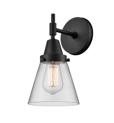 Cone 1 Light Wall Sconce 11 Inch Tall and 6.25 Inch Wide by Innovations - 447-1W-BK-G62