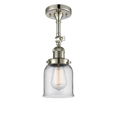 Bell 1 Light Adjustable Semi Flush Mount 14.5 X 5 Inch Wide by Innovations - 201F-PN-G52