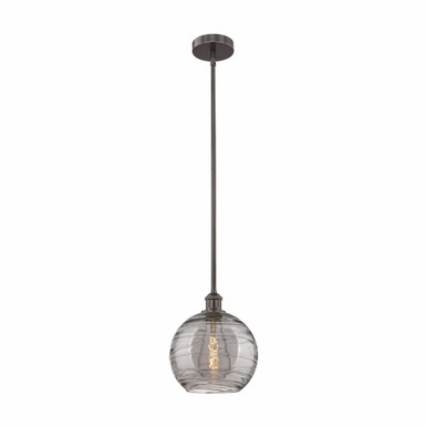 Athens Deco Swirl 1 Light Stem Mini Pendant 11.13 X 10 by Innovations - 616-1S-OB-G1213-10SM