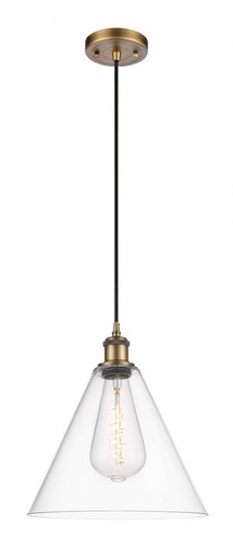 Berkshire Glass 1 Light Cord hung Mini Pendant 13 X 12 by Innovations - 516-1P-BB-GBC-122