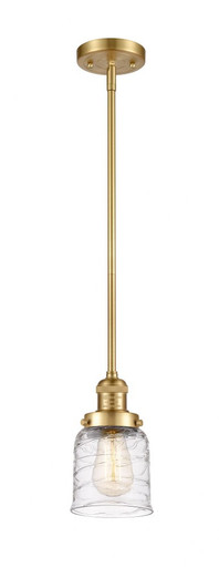 Bell 1 Light Stem Hung Mini Pendant 10 Inch and 5 Inch Wide by Innovations - 201S-SG-G513