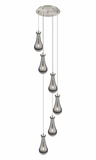 Owego 6 Light 5" Multi Pendant 85.5 Inch X 15.63 Inch Wide by Innovations - 116-451-1P-SN-G451-5SM