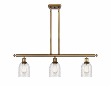 Caledonia 3 Light Stem Hung Island 9.5 Inch and 36 Inch Wide by Innovations - 516-3I-BB-G259