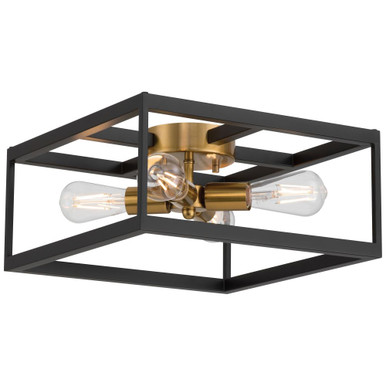 Nikki 4 Light Flush Mount 7.5 Inch Tall and 15 Inch Wide by Access - 63046-BWA