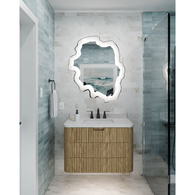 Isola 69W Organic Lighted Mirror 42 Inch X 36 Inch Wide by Electric Mirror - ISL-3642