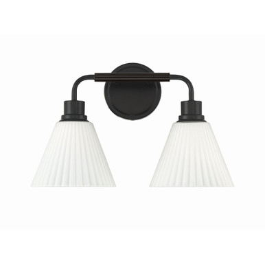 Pleated II 2 Light Bath Vanity 10.75 Inch and 16.88 Inch Wide by Craftmade - 62302