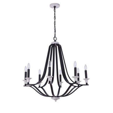 Esme 8 Light Chandelier 31.5 Inch Tall and 31.75 Inch Wide by Craftmade - 57628-FBMWW