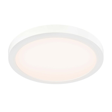 Prime 20W 1 LED Coastal Rated Flush Mount 0.9 Inch and 12 Inch Wide by DALS - FMP12-CC-CR-WH