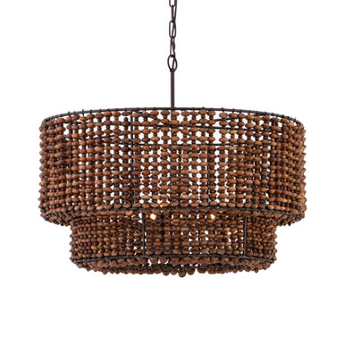 Beaudelle 5 Light Pendant 23.5 Inch Tall and 30 Inch Wide by Minka Lavery - 12955-860