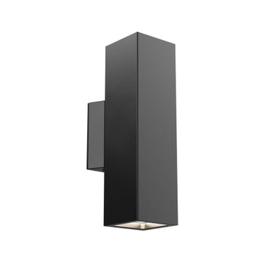 Brooklyn 30W 2 LED Square Outdoor Wall Sconce 11.75 Inch Tall by DALS - LWB12-CC-BK