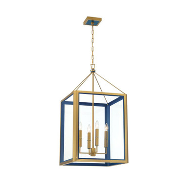 Herrick 4 Light Chandelier 33.75 Inch Tall and 18 Inch Wide by Crystorama - HRK-2508-LG-NY