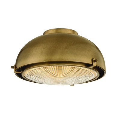 Fritz 1 Light Flush Mount 6.75 Inch Tall and 13.25 Inch Wide by Troy - C2713-PBR