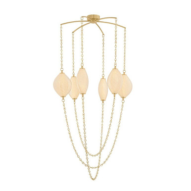Positano 44W 6 LED Chandelier 37 Inch Tall and 39 Inch Wide by Corbett - 582-39-VB