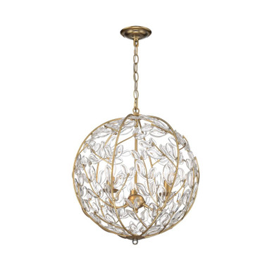 Bridget 3 Light Chandelier 18.5 Inch Tall and 16.5 Inch Wide by Crystorama - BGT-334-SG-CL