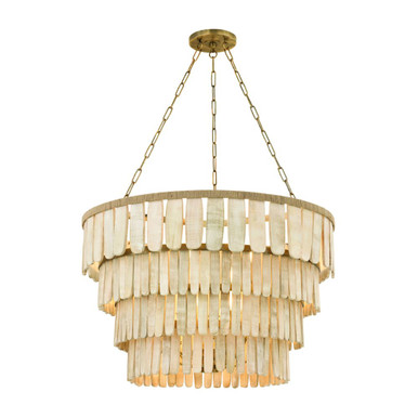 Bentley 12 Light Chandelier 23.25 Inch Tall and 36.5 Inch Wide by Troy - F5837-PBR