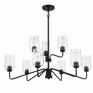 Shayna 9 Light Chandelier 18.63 Inch Tall and 39 Inch Wide by Craftmade - 56129