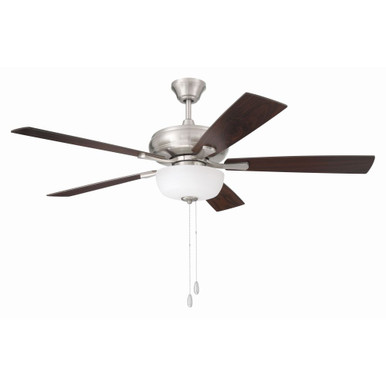 Eos 5 Blade Ceiling Fan with Light Kit 17.44 and 52 Inch Wide by Craftmade - ECF211BNK5-DWWLN