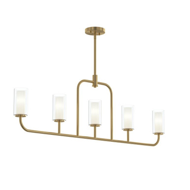 Mack 5 Light Linear Chandelier 16 Inch Tall and 46 Inch Length by Progress - P400476