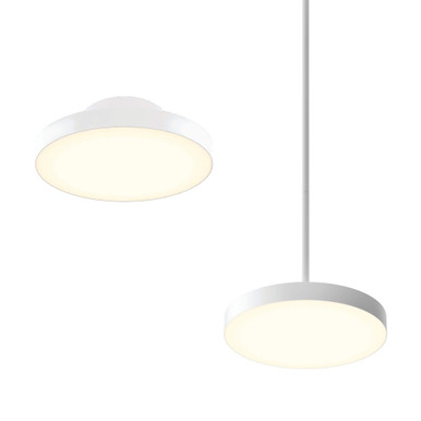 Fusion 25W 1 LED 2 in 1 Flush Mount/Pendant 1 Inch and 12 Inch Wide by DALS - TLPF12-CC-UNV