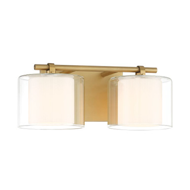 Seville 2 Light Bath Vanity 6 Inch Tall and 14.5 Inch Wide by Minka Lavery - 2062-732
