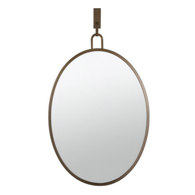 Stopwatch Oval Powder Room Wall Mirror 33.25 and 22.25 Inch Wide by Varaluz - 4DMI0112BZ