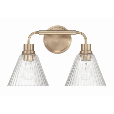 Pleated 2 Light Bath Vanity 10.75 Inch Tall X 16.88 Inch Wide by Craftmade - 61102