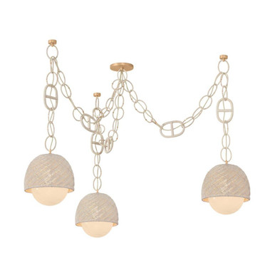 Piasu 3 Light Chandelier 41 Inch Tall and 12.5 Inch Wide by Corbett - 576-68-CPL