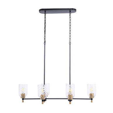 Council 6 Light Island 28.25 Inch Tall and 15 Inch Wide by Craftmade - 60376-FBSB-C
