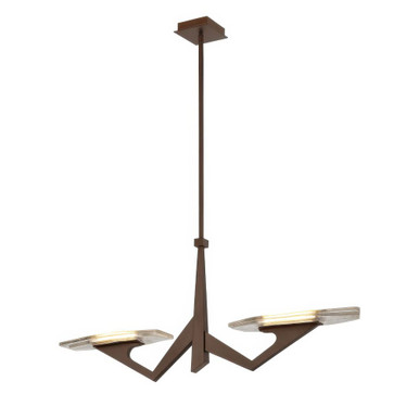 Down the Wrong Path 28W 2 LED Linear Pendant 19 and 47 Inch Wide by Varaluz - 530N02BG