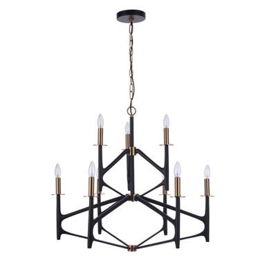 The Reserve 9 Light Chandelier 29.5 Inch and 32.25 Inch Wide by Craftmade - 55529