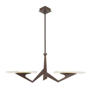 Down the Wrong Path 40W 2 LED Linear Pendant 22 and 59 Inch Wide by Varaluz - 530N02LBG