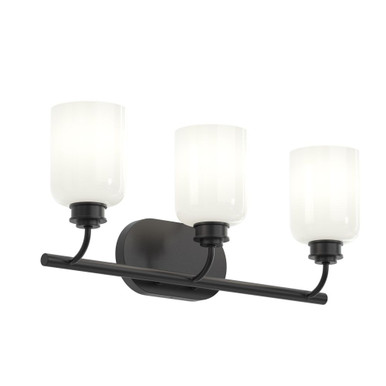 Reines 3 Light Opal Bath Vanity 9.5 Inch Tall and 22.75 Inch Length by Progress - P300579