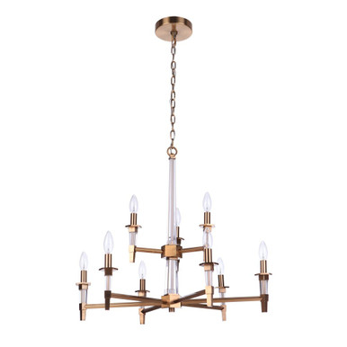 Tarryn 9 Light Chandelier 26 Inch Tall and 30 Inch Wide by Craftmade - 53229-SB