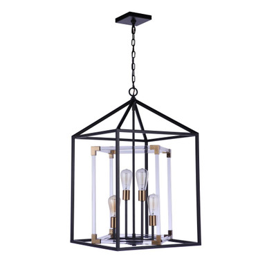 Aaron 4 Light Pendant 32.5 Inch Tall and 19 Inch Wide by Craftmade - 58094-FBSB