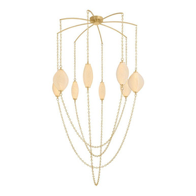 Positano 75W 8 LED Chandelier 37.75 Inch Tall and 54 Inch Wide by Corbett - 582-54-VB