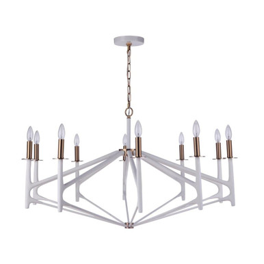 The Reserve 10 Light Chandelier 24.5 Inch and 42.5 Inch Wide by Craftmade - 55510-MWWSB