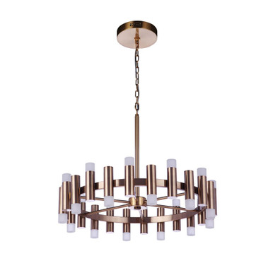 Simple Lux 1728W 24 LED Chandelier 21.88 Inch and 27 Inch Wide by Craftmade - 57524-LED